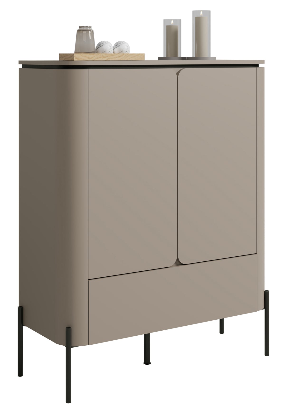Zweitrürige Kommode Calderis mit Schublade 98 cm congo