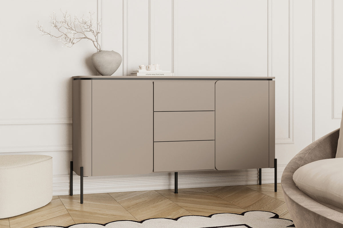 Commode 2 portes Calderis avec 3 tiroirs 163 cm congo