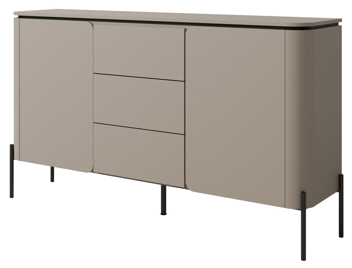 Commode 2 portes Calderis avec 3 tiroirs 163 cm congo