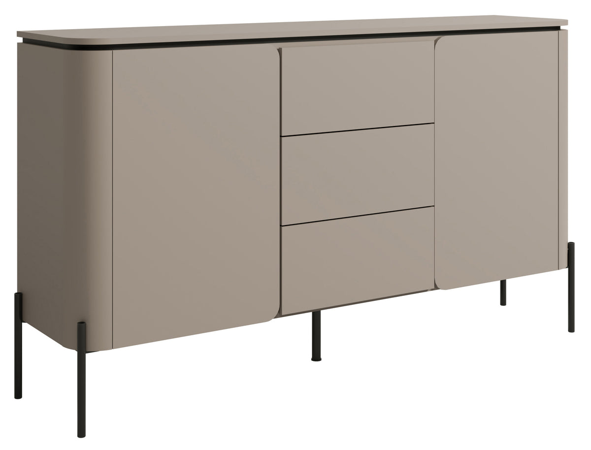 Commode 2 portes Calderis avec 3 tiroirs 163 cm congo