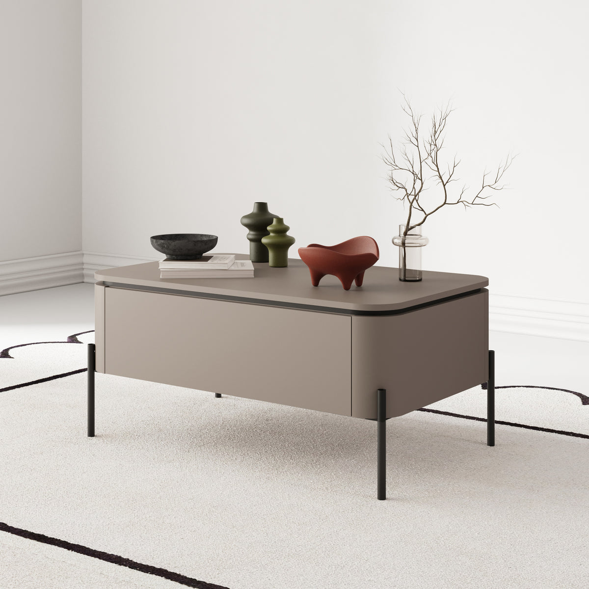 Table basse Calderis avec tiroir 98x60 cm congo