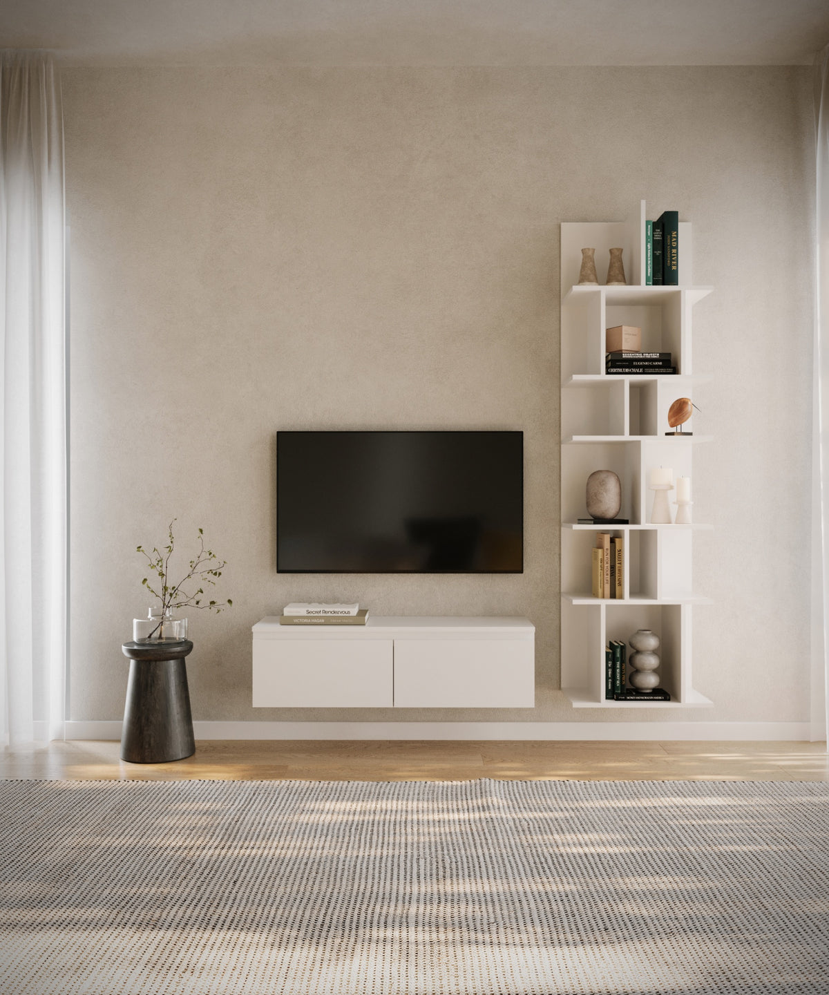 Étagère ouverte Bemmi 50 cm blanche