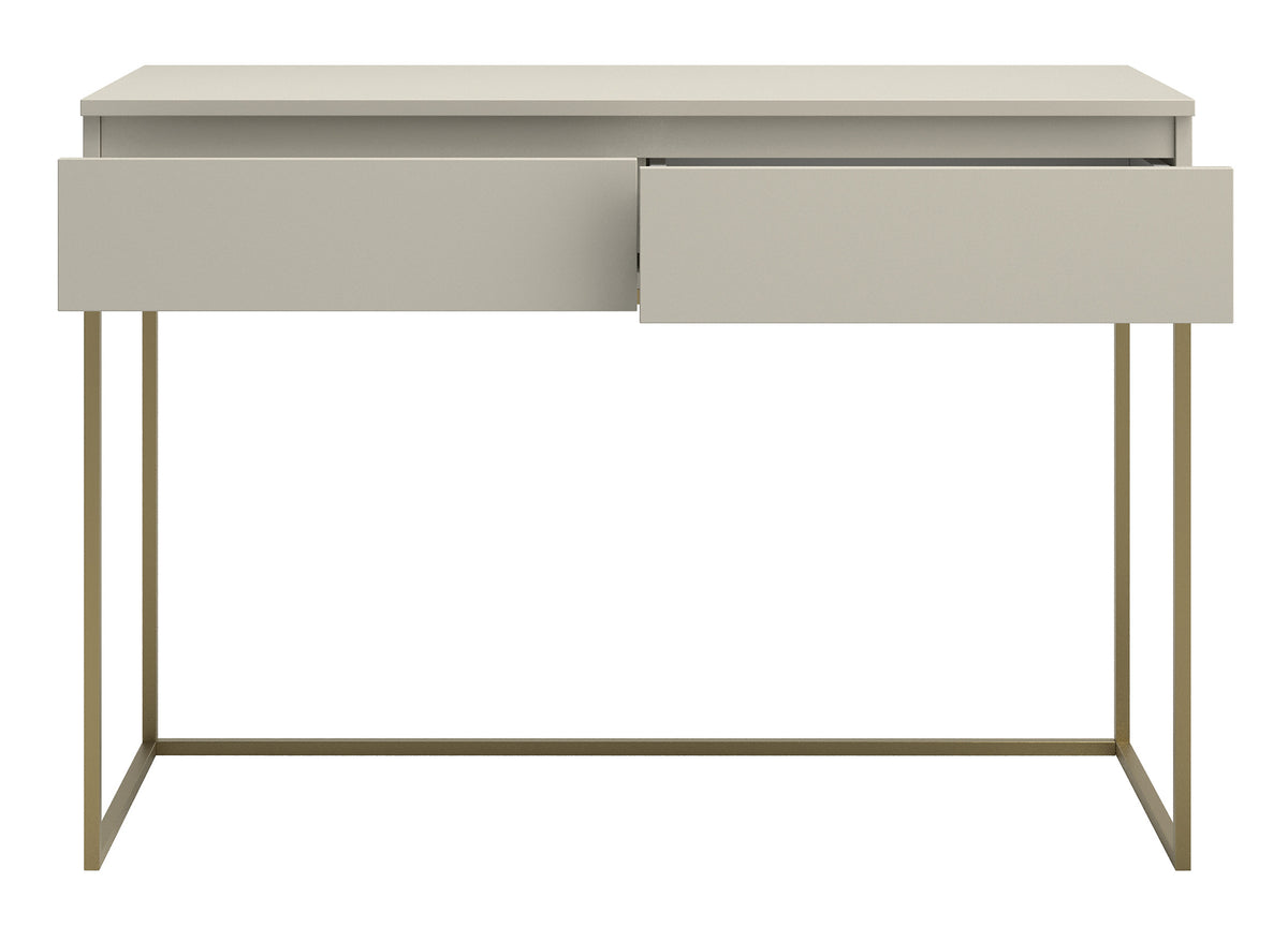 Toilette Bemmi avec tiroirs en cachemire et pieds dorés