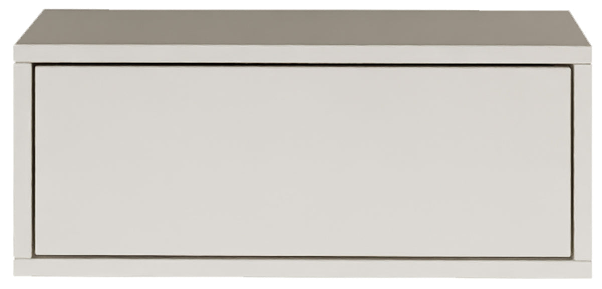 Table de chevet suspendue Framme avec tiroir 50 cm blanche
