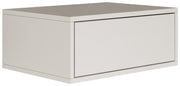Table de chevet suspendue Framme avec tiroir 50 cm blanche