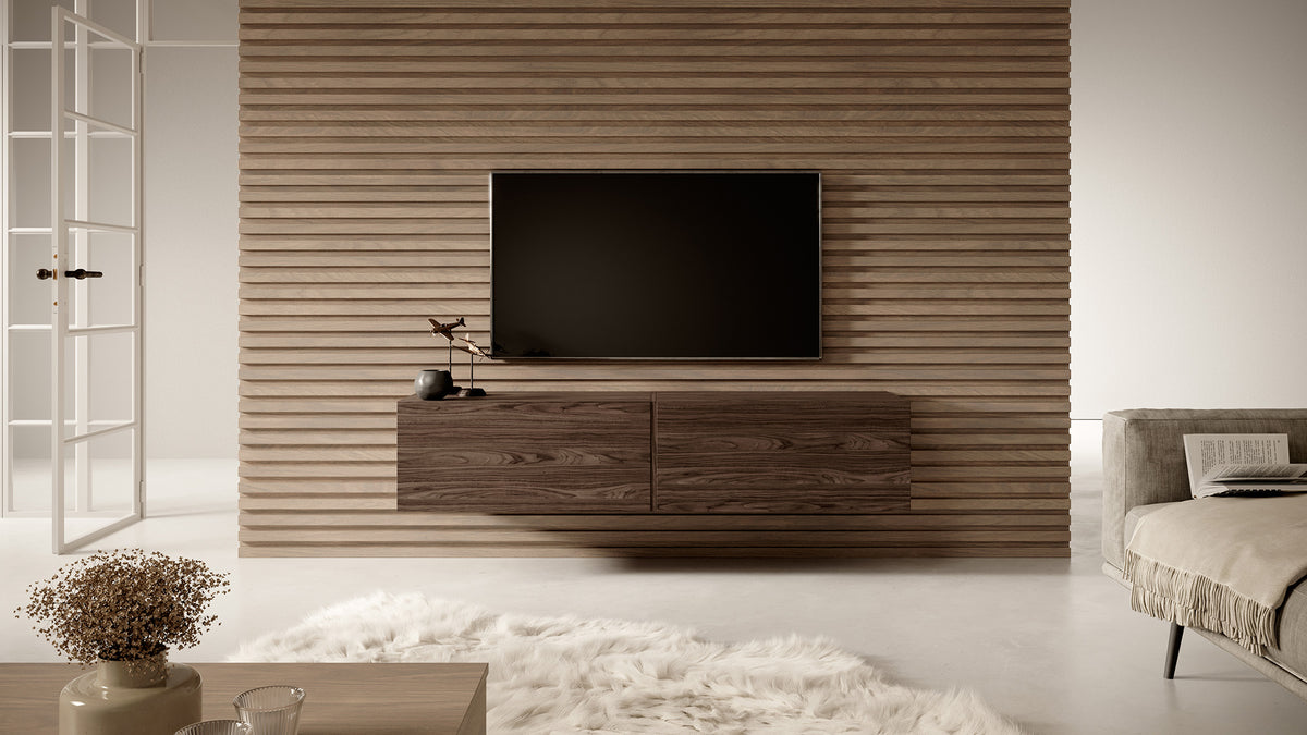 Meuble TV Bisira 140 cm Noyer