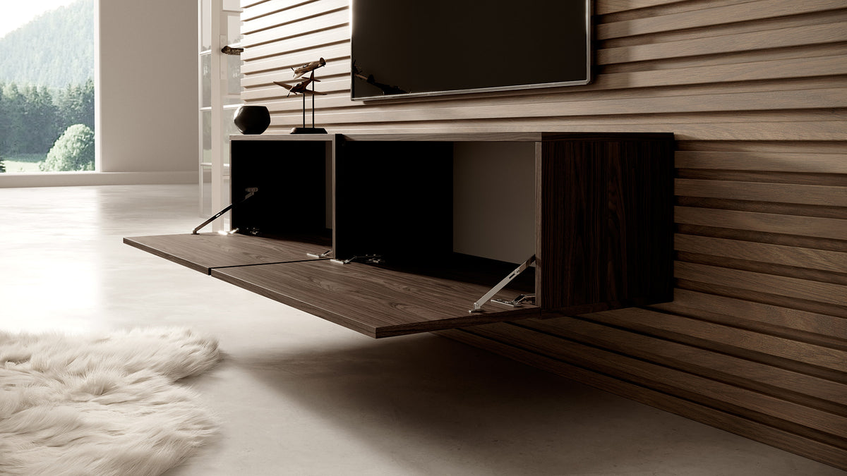Meuble TV Bisira 140 cm Noyer