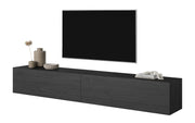 Meuble TV Bisira 200 cm Frêne noir