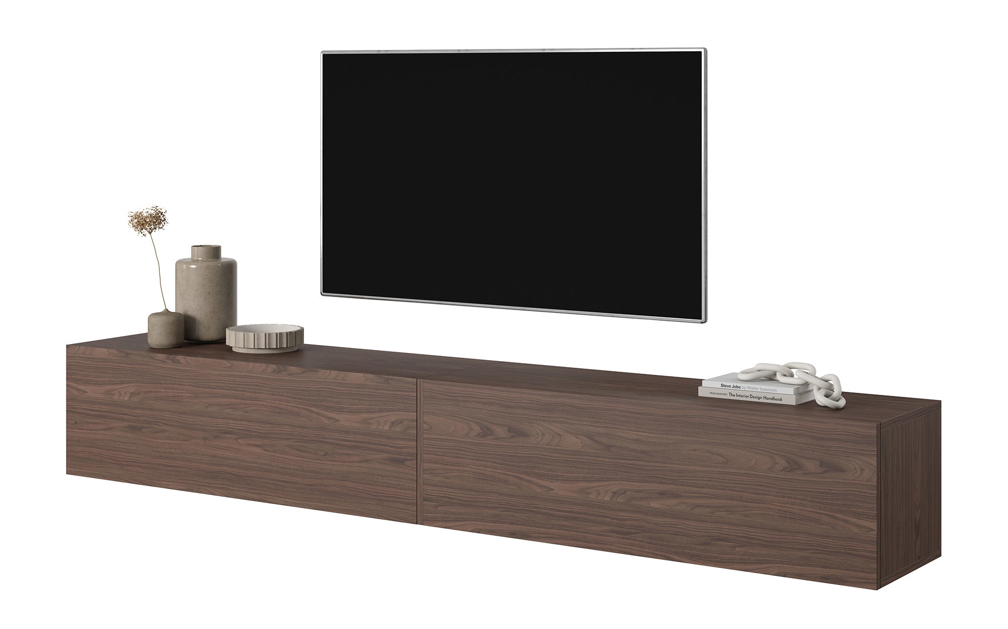 TV-Schrank Bisira 200 cm Nussbaum