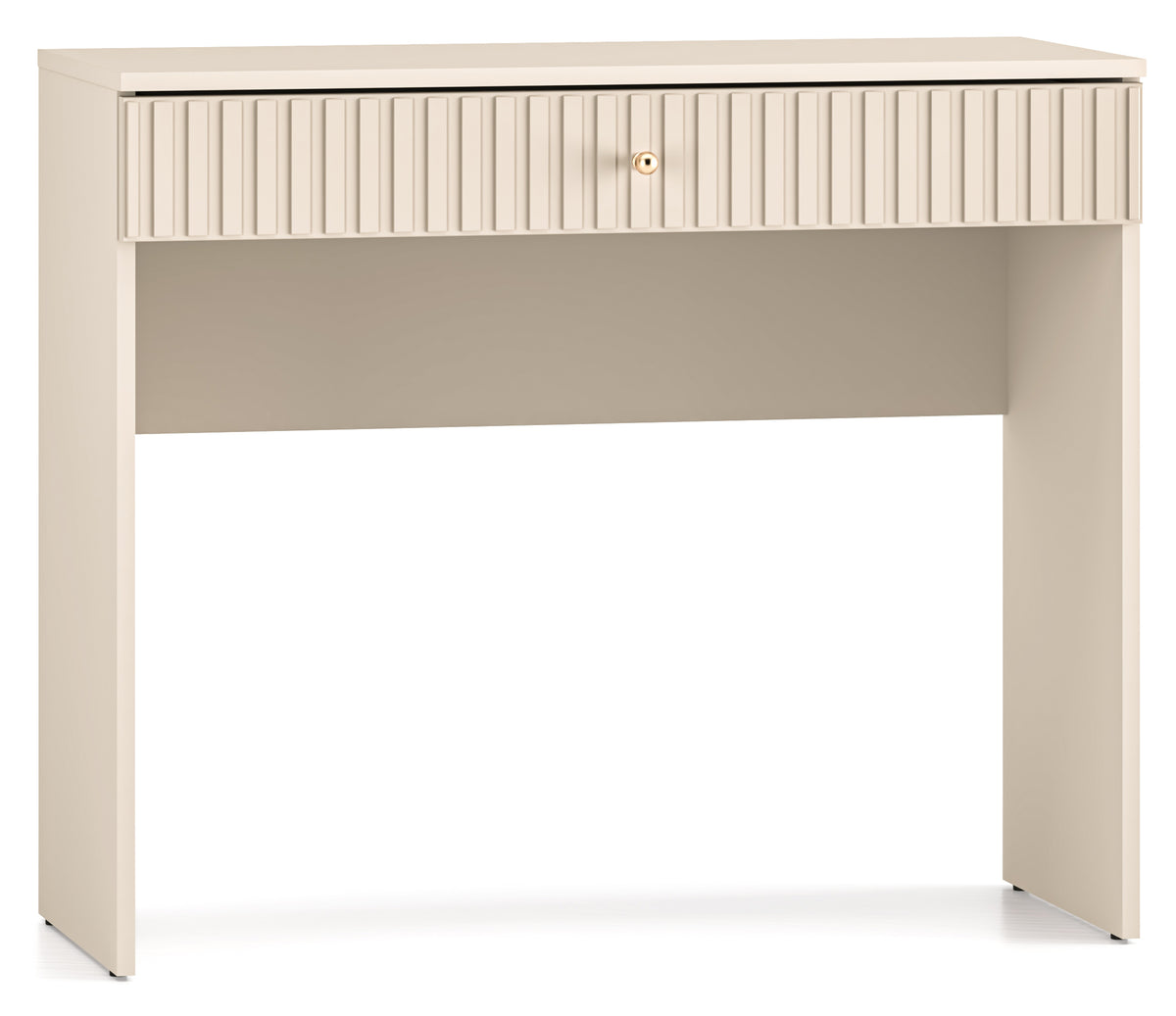 Toilette Caletto avec tiroir 92 cm lamelles décoratives beige