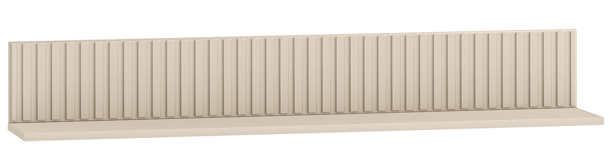 Étagère murale Caletto 120 cm lames décoratives beige