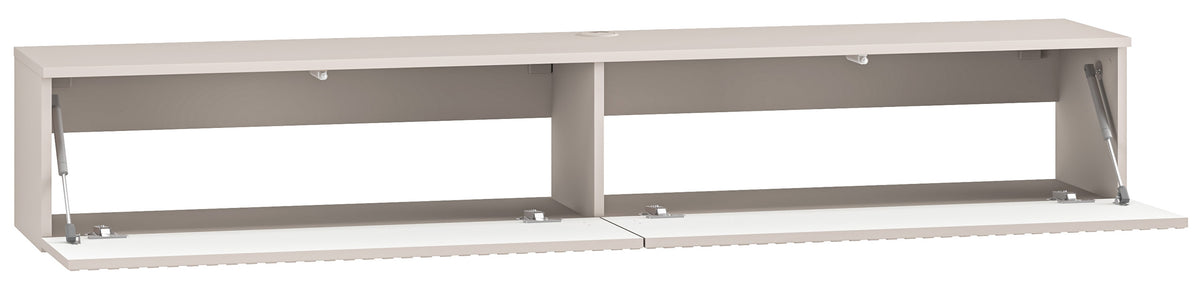 Hängender TV-Schrank Caletto mit zwei Klappen, 180 cm, Kaschmirfarben