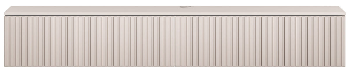 Hängender TV-Schrank Caletto mit zwei Klappen, 180 cm, Kaschmirfarben