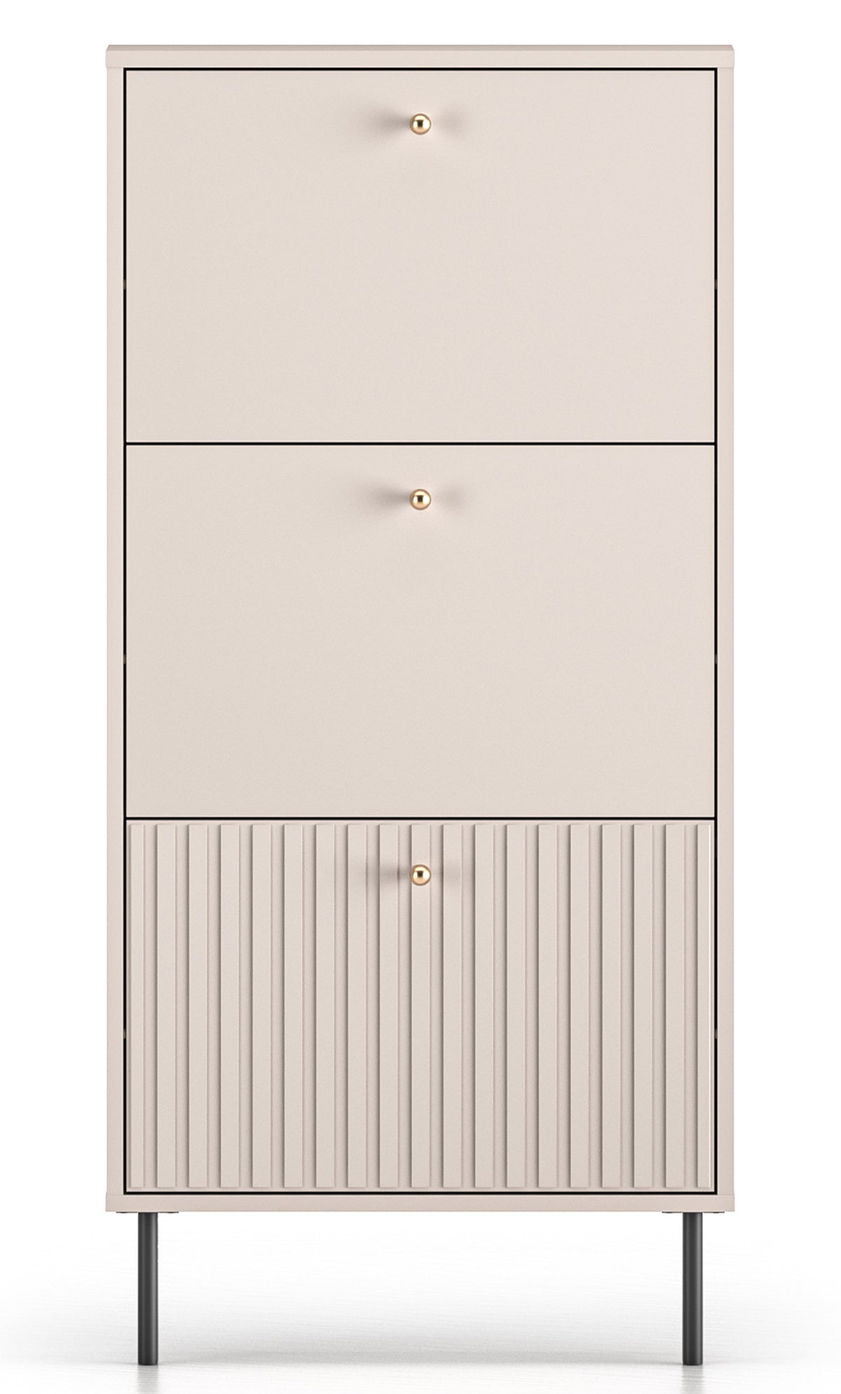 Meuble à chaussures Caletto avec trois compartiments 60 cm cachemire