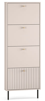Meuble à chaussures Caletto avec quatre compartiments 60 cm cachemire