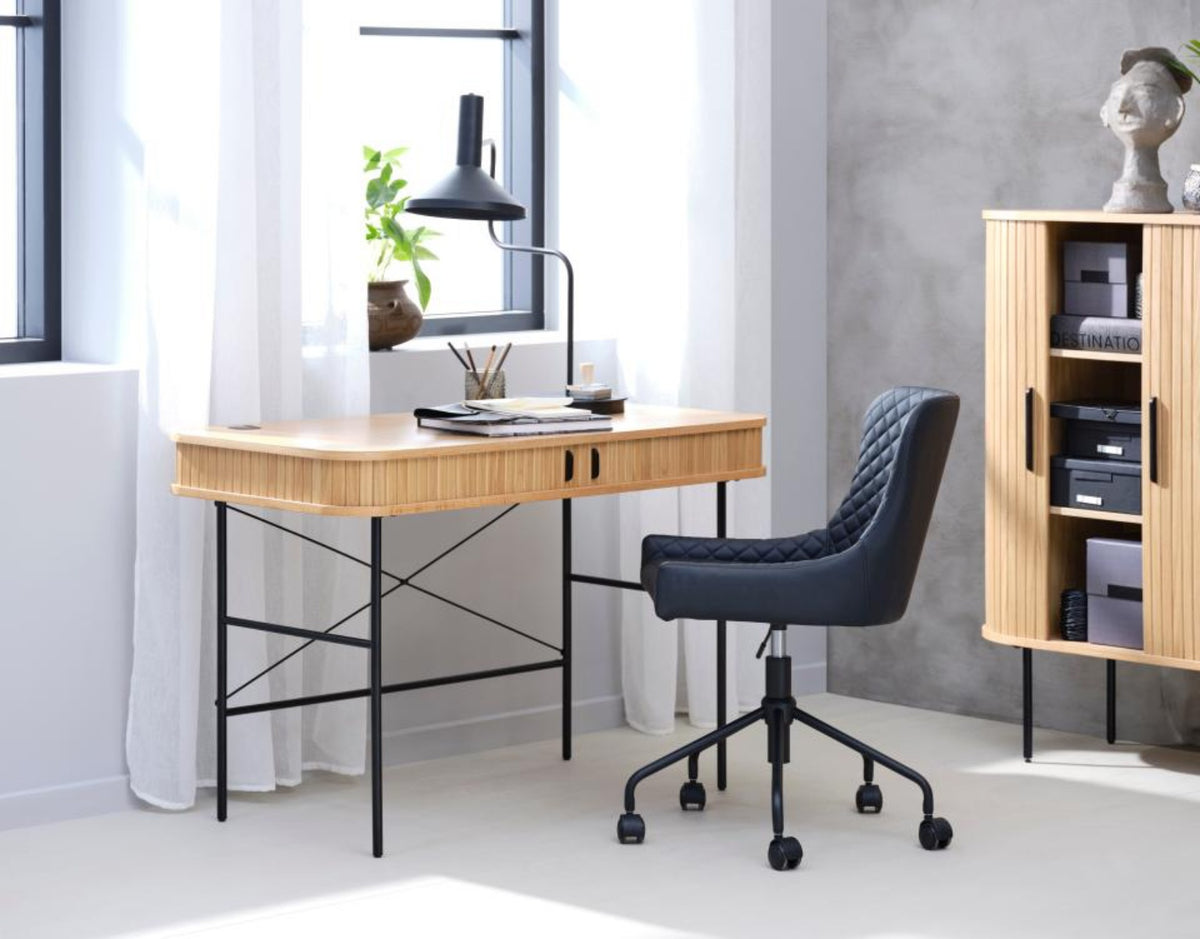 Bureau Gativel 120x60 cm lamelles chêne naturel