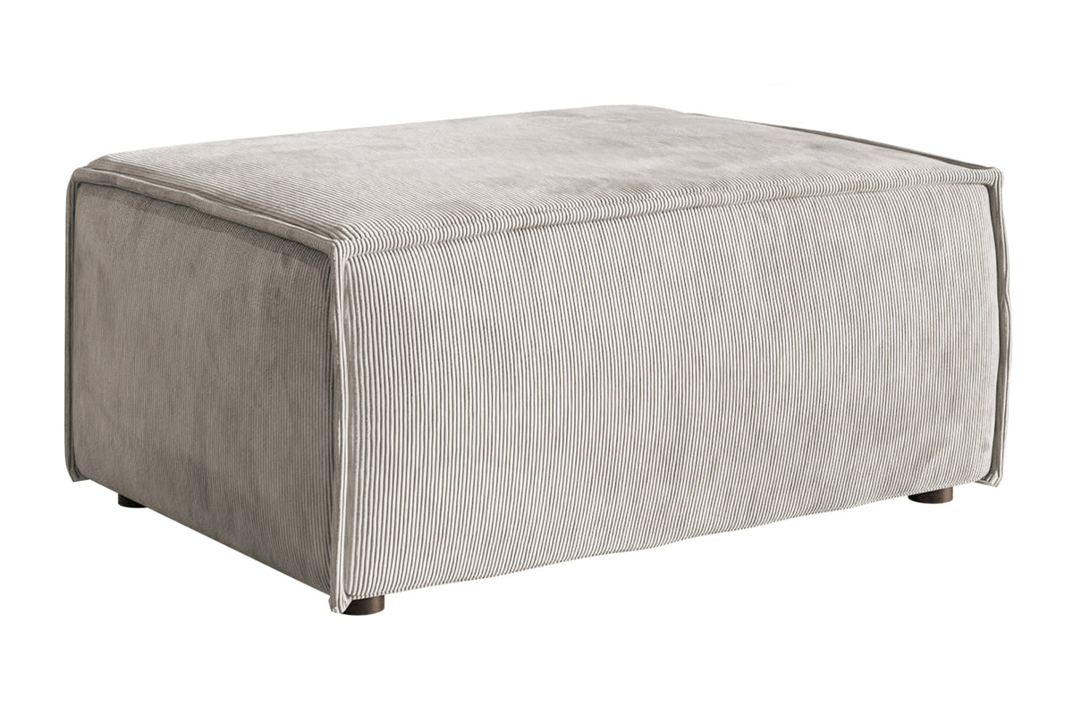 Pouf Copertino 65x90 cm velours côtelé sable