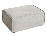 Pouf Copertino 65x90 cm velours côtelé sable