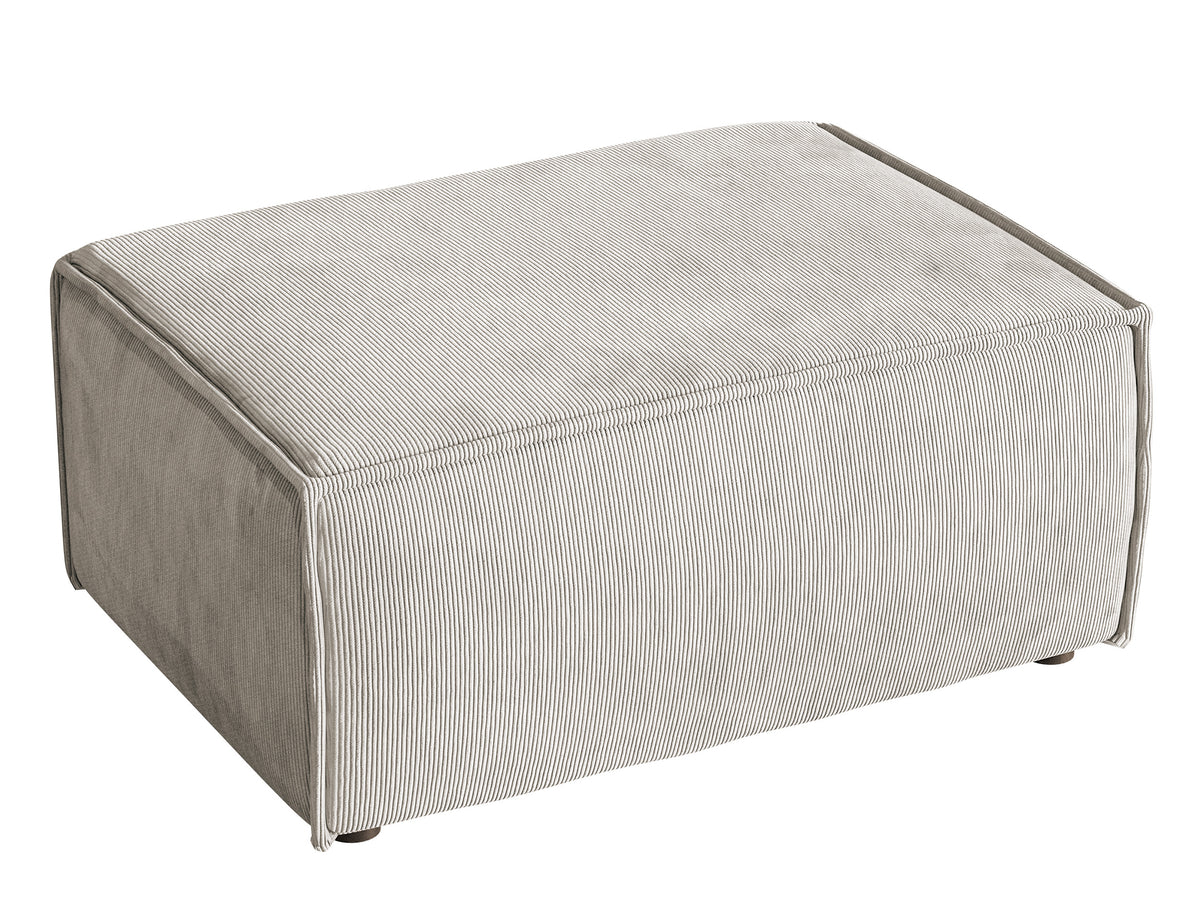 Pouf Copertino 65x90 cm velours côtelé sable