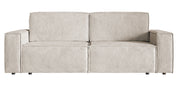 Canapé convertible 3 places Copertino beige en velours côtelé