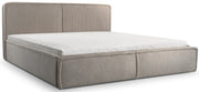 Polsterbett 180x200 cm Cordo mit Stauraum, Holzlattenrost, beige Cordstoff