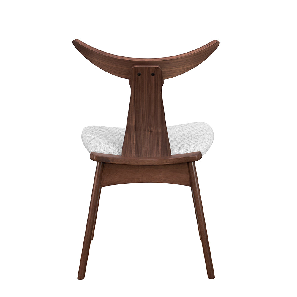 Chaise en bois Henrico noyer gris