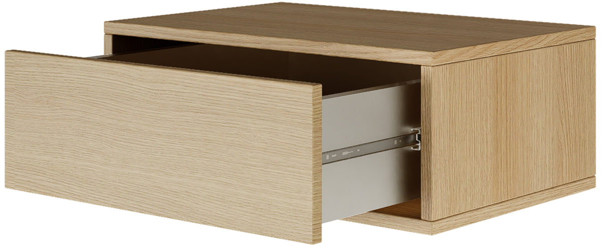 Table de chevet Framme suspendue avec tiroir 50 cm chêne Lindberg