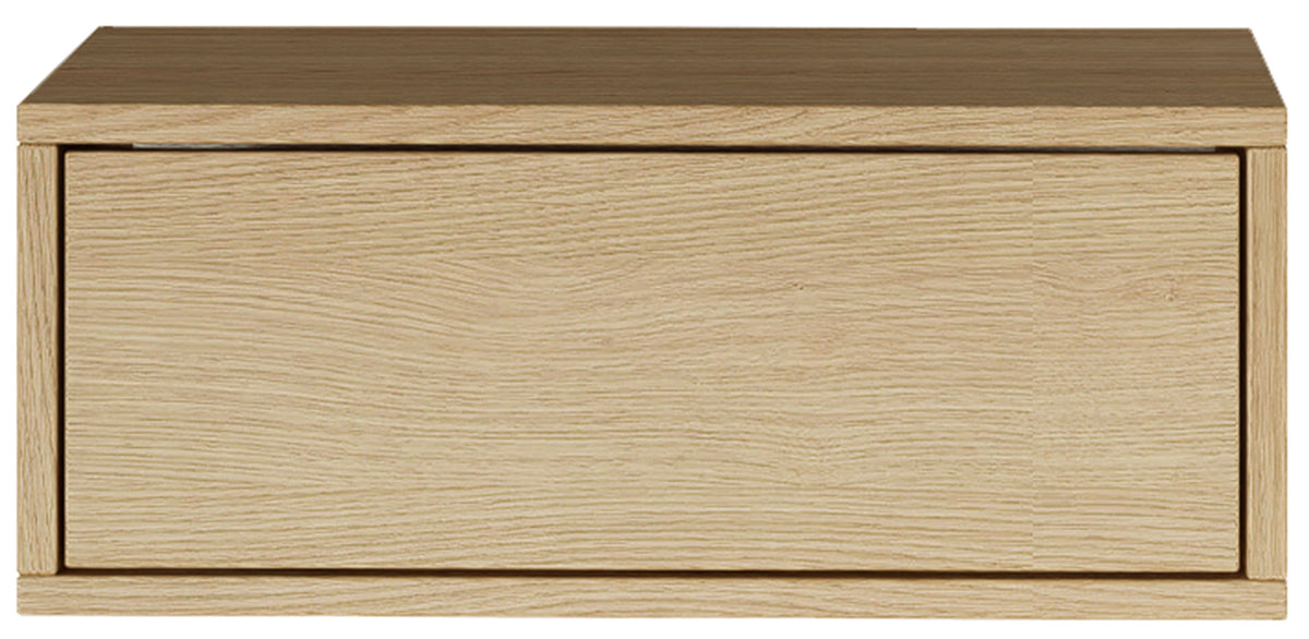Table de chevet Framme suspendue avec tiroir 50 cm chêne Lindberg