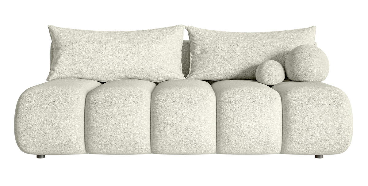 Canapé 3 places Dandelino Mini avec fonction couchage en boucle crème