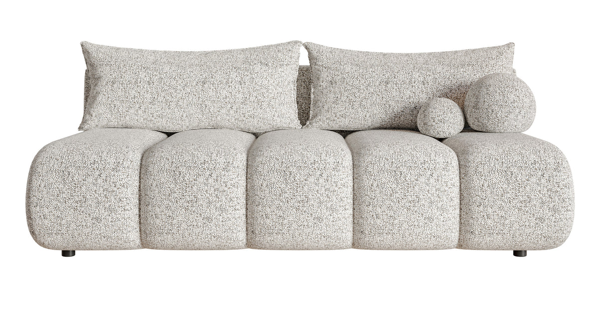 Canapé 3 places Dandelino Mini avec fonction couchage, tissage beige