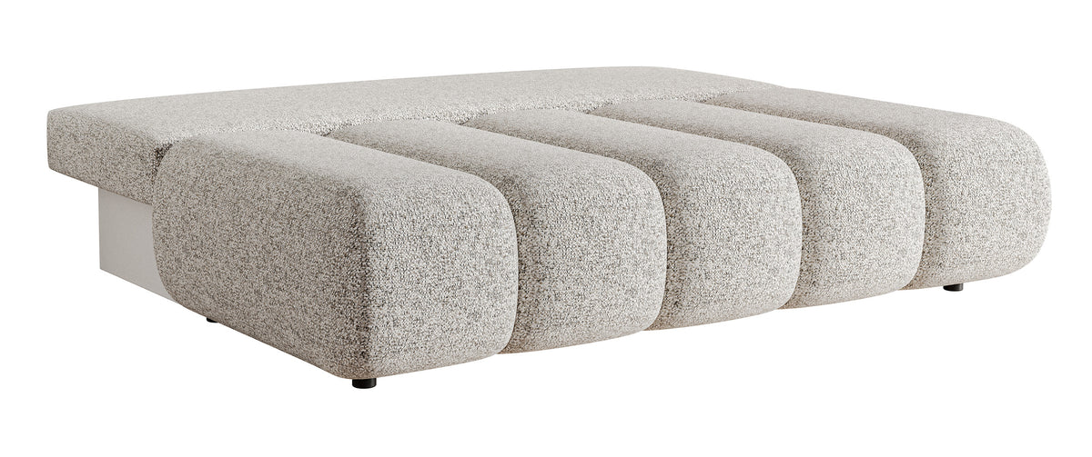 Dreisitziges Sofa Dandelino Mini mit Schlafunktion, beige Flechtoptik