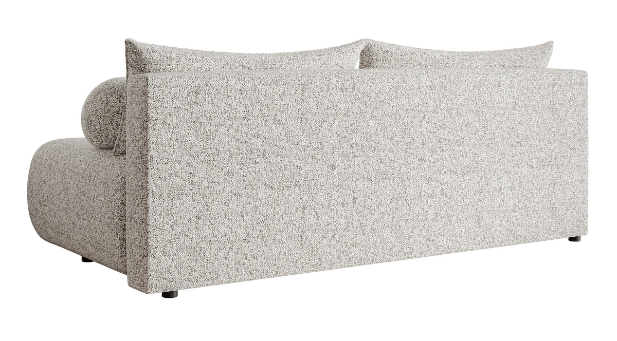 Dreisitziges Sofa Dandelino Mini mit Schlafunktion, beige Flechtoptik