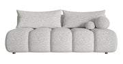 Canapé 3 places Dandelino Mini avec fonction couchage, tissage gris clair