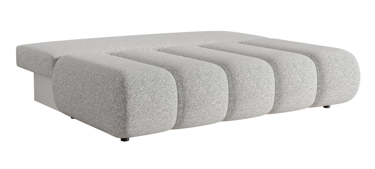 Canapé 3 places Dandelino Mini avec fonction couchage, tissage gris clair