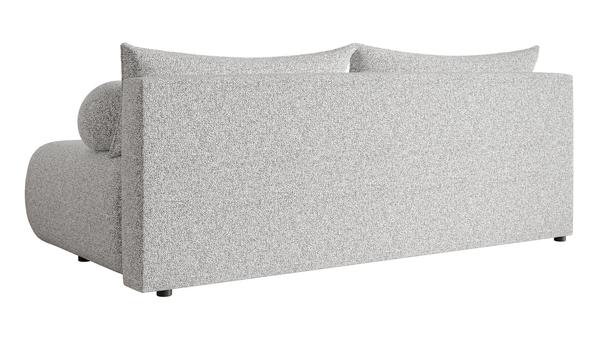 Canapé 3 places Dandelino Mini avec fonction couchage, tissage gris clair