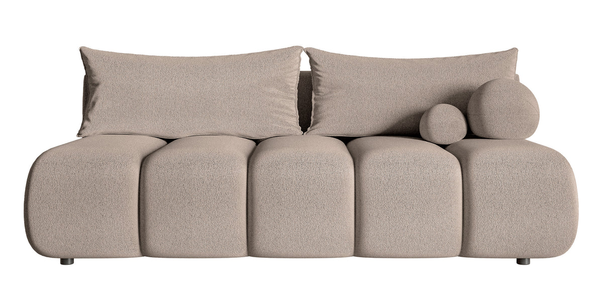 Canapé 3 places Dandelino Mini avec fonction couchage en chenille beige