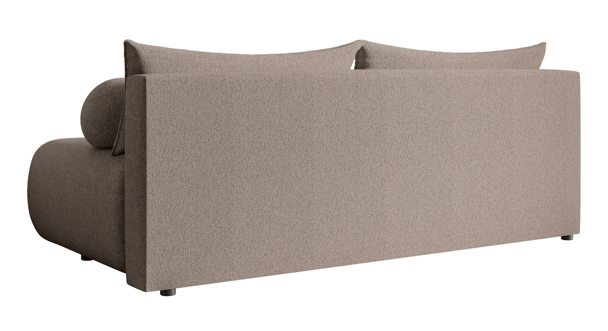 Canapé 3 places Dandelino Mini avec fonction couchage en chenille beige