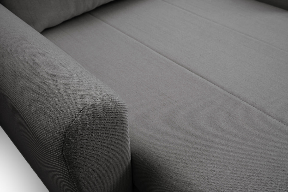 Fauteuil convertible Dejano gris foncé tressé