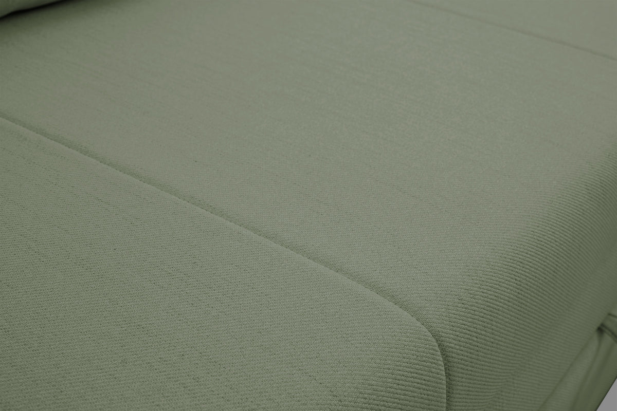 Dreisitziges ausklappbares Sofa Diego in Salbeigrün, Geflecht