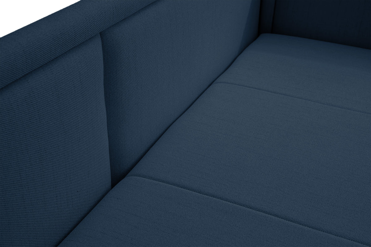 Lit gigogne double Caprili bleu marine tressé universel