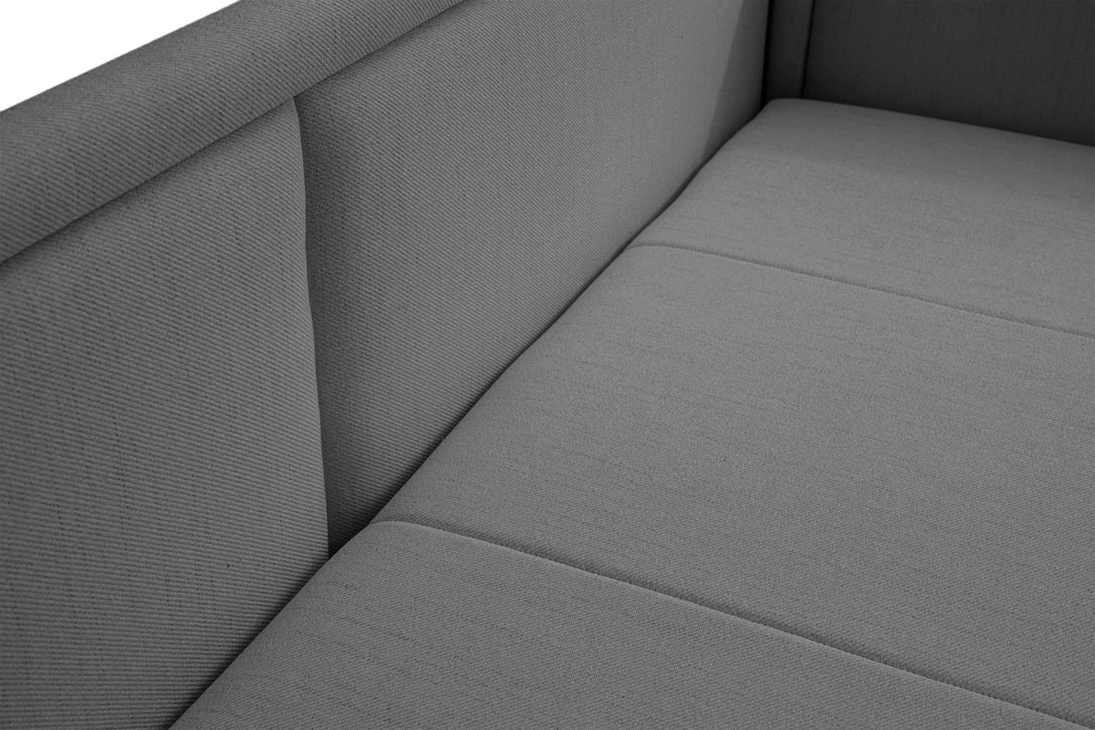 Lit jeune Caprili avec rangement, tissage gris foncé, universel