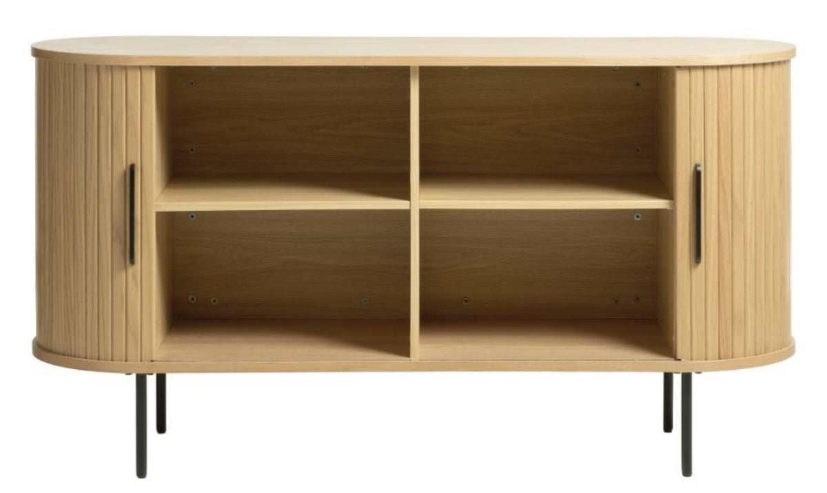 Commode Gativel 140x76 cm lamelles chêne naturel