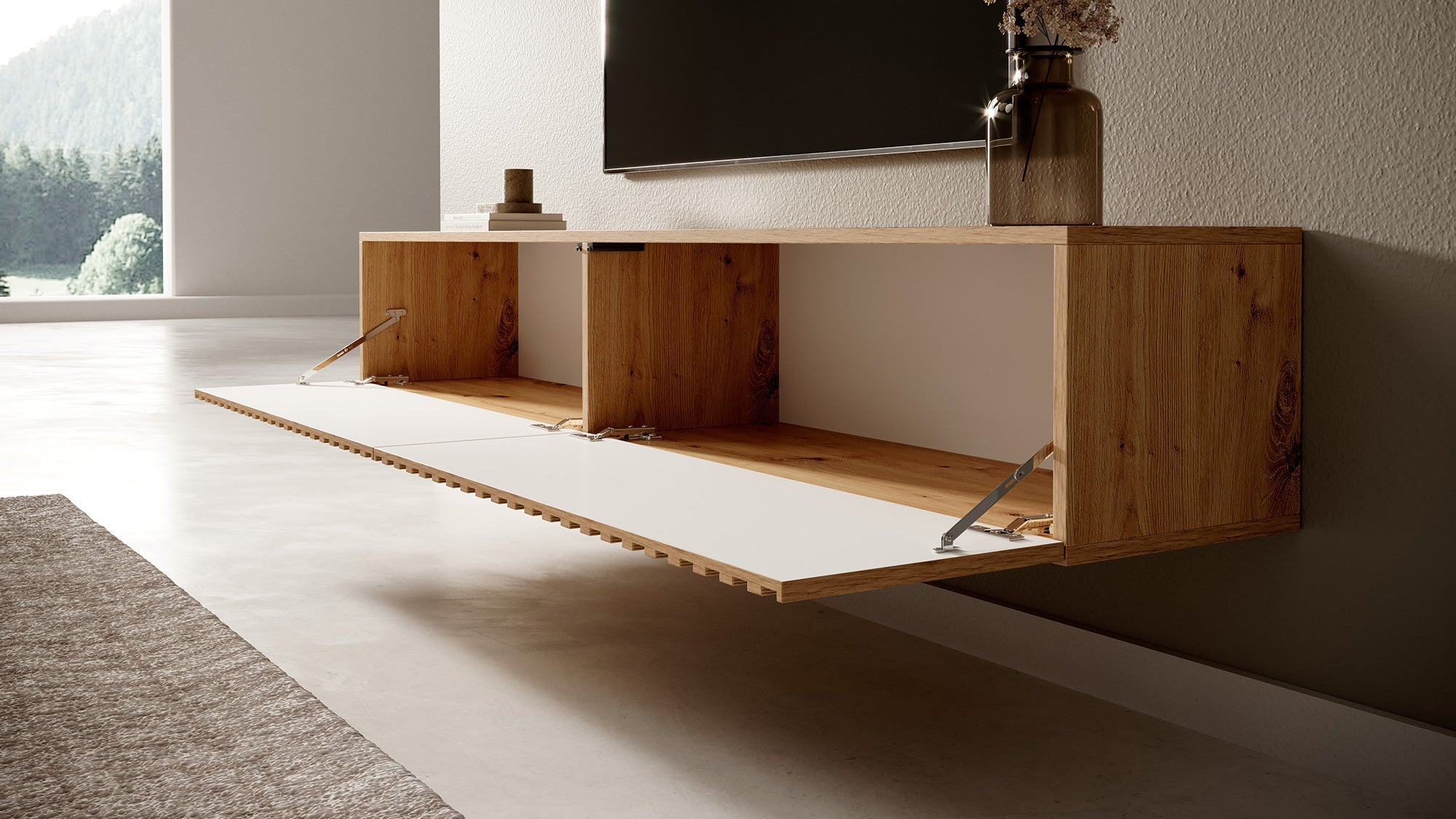TV-Schrank Telire 175 cm Artisan-Eiche Lamellen