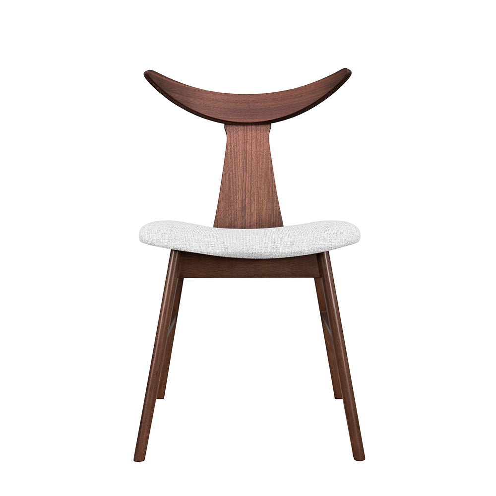 Chaise en bois Henrico noyer gris