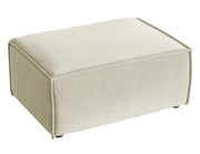 Pouf Copertino 65x90 cm velours hydrofuge crème