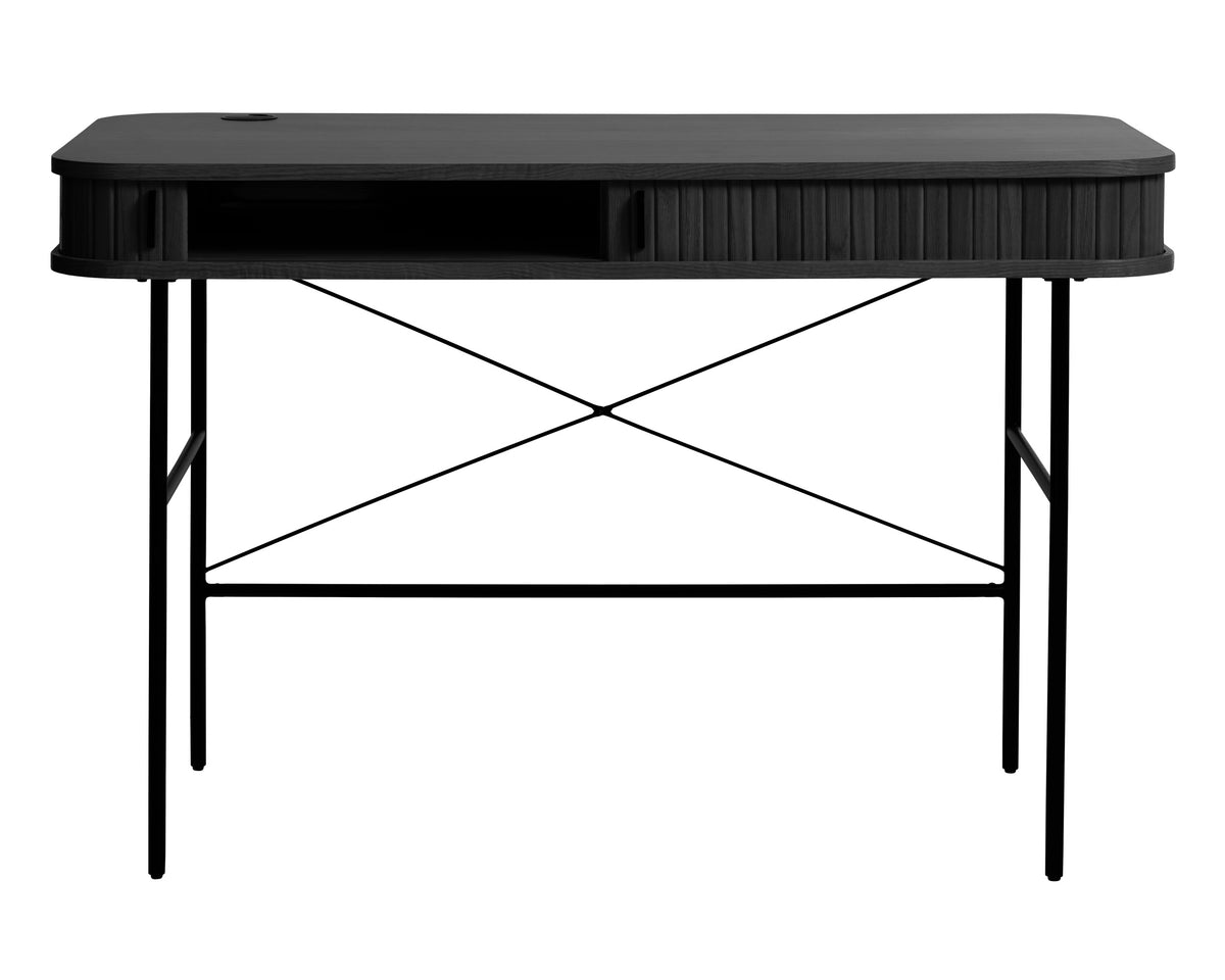 Bureau Gativel 120x60 cm lames chêne noir