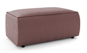 Pouf Farese en velours côtelé rose