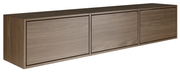 Meuble TV Framme suspendu avec trois portes abattantes 150 cm noyer Wisconsin