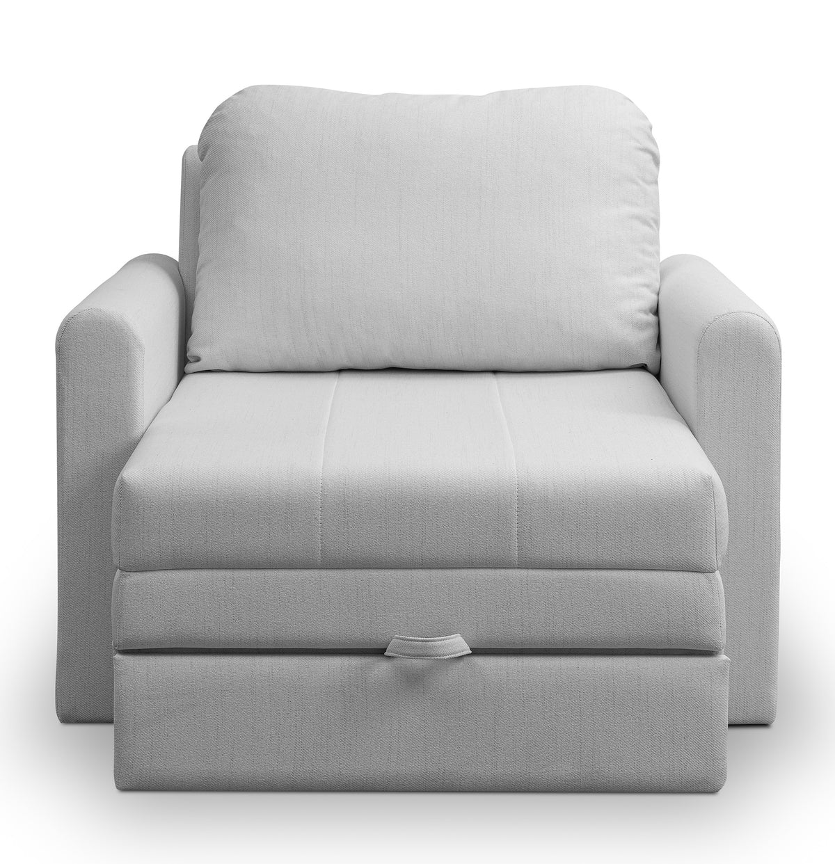 Fauteuil convertible Dejano gris clair en rotin tressé