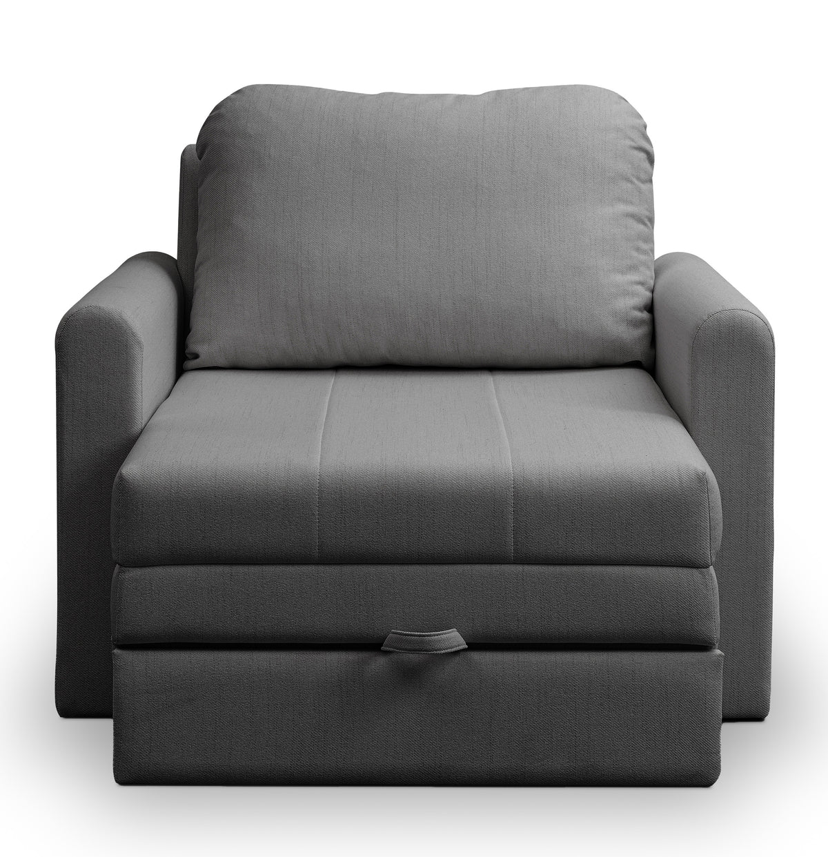 Fauteuil convertible Dejano gris foncé tressé
